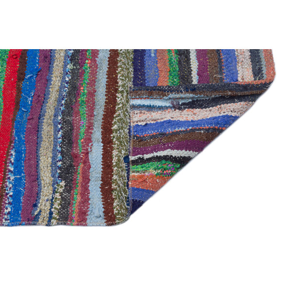 Gracie Oaks Richman Girit HandKnotted Wool Blue/Green/Red Rug